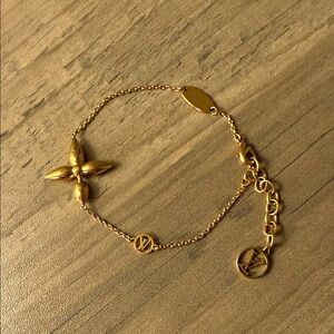Authentic Louis Vuitton Louisette Gold Charm Bracelet